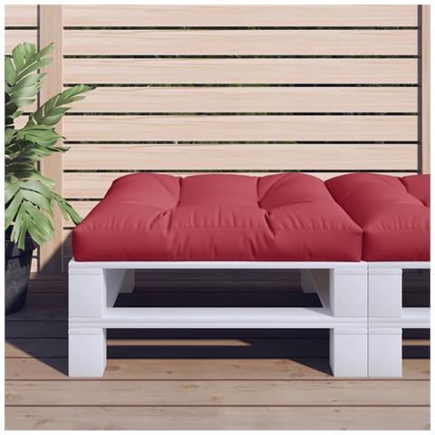 Cuscino Per Pallet Rosso Vino 70x70x12 Cm In Tessuto - Foto 1