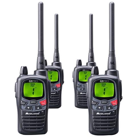 G9 Pro 4er Kofferset, Pmr446 4 Standlader, 4 Ma24-l Headsets, 16 Aa Akkus (1800 Mah) (c1385.05) - Foto 1
