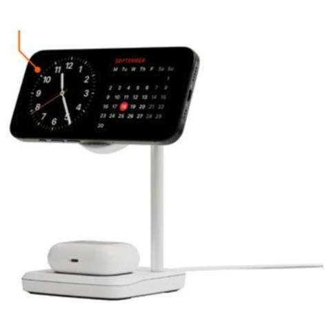 Caricabatterie wireless per iPhone /AirPods Colore Bianco - Foto 2