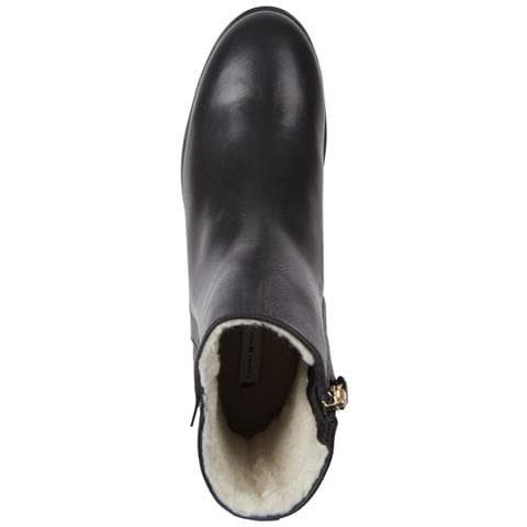 Crepe Look Ankle Boot Stivaletti Pelle Scarpe Donna Nero Eu 40, Fw0fw07437 Bds - Foto 3