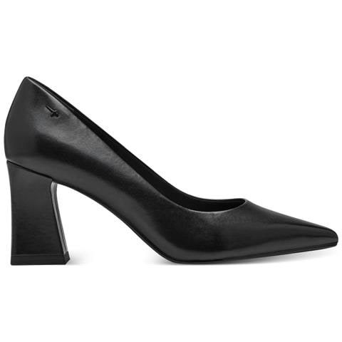 Black Leather Elegant Closed Pumps High Scarpe Con Tacco Pelle Scarpe Donna Nero Eu 40, 1-22427-43 003 - Foto 2