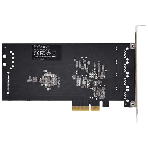 Scheda PCIe USB a 4 porte, USB 3.2 5Gbps, scheda di espansione PCI Express con 4 controller USB indipendenti, 4 porte USB-A, Windows /macOS /Linux - Foto 2