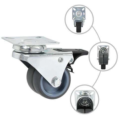 Lusso Casadino -  Ruote Girevoli Gemellate 12 Pz 50 Mm - Foto 1