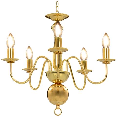 Lusso Casadino - Lampadario Oro 5 Lampadine Attacco E14 - Foto 2