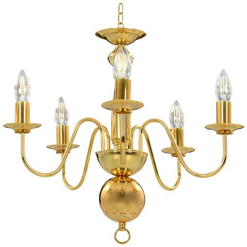 Lusso Casadino - Lampadario Oro 5 Lampadine Attacco E14 - Foto 1