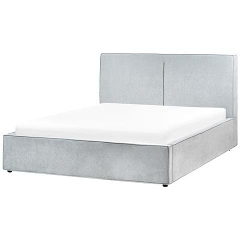 Letto Contenitore Ciniglia Moissac 160 X 200 Cm Azzurro - Foto 2