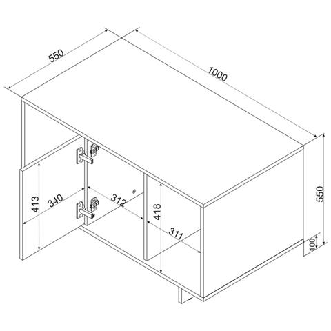 Tavolino /lawn ALMA 100x55xh55 cashmere - Foto 4