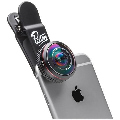 Smartphone Fisheye Pro 238° Obiettivo Grandangolare, Nero - Foto 1
