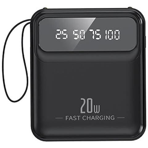 Powerbank 10000mah 20w Con Display Led / Torcia / Cavi Compatti - Foto 1