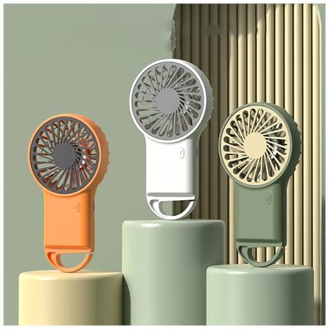 Ventilatore Pieghevole Portatile Con Moschettone Orange - Foto 4