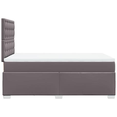 Giroletto a Molle con Materasso Grigio 120x190 cm in Similpelle - Foto 9