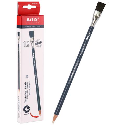 Pack 12 Uds. Gomma Da Cancellare In Matita Con Spazzola - Foto 1