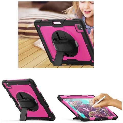 Custodia Per Ipad Pro 5/4/3 12.9"" Con Supporto E Tracolla Rosa - Foto 2