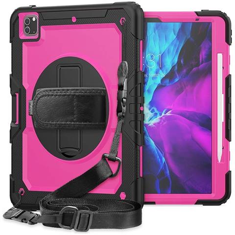 Custodia Per Ipad Pro 5/4/3 12.9"" Con Supporto E Tracolla Rosa - Foto 1