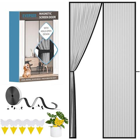 Zanzariera Magnetica Per Porta Senza Trapano Anti Insetti 90 X 210 Cm - Foto 1