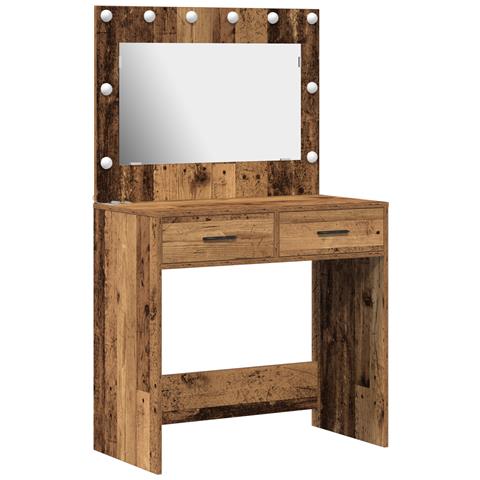 Tolette con Luci LED Legno Antico 78,5x41x135 cm - Foto 1