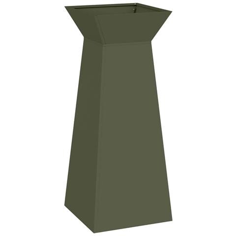 Vaso a Pilastro Oliva 40 x 40 x 100 cm Acciaio - Foto 1