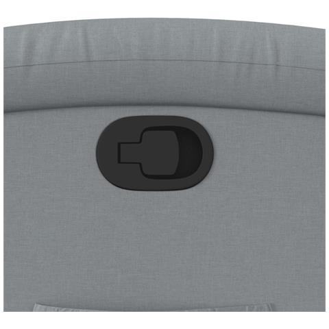 Poltrona reclinabile in tessuto grigio chiaro - Foto 9