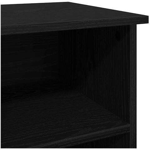 Mobile TV Rovere Nero 99,5 x 35,5 x 48 cm Legno multistrato - Foto 9