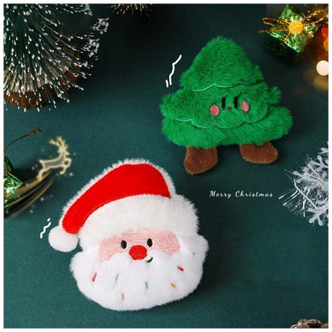 Spilla Natalizia In Peluche - Albero Di Natale, Simpatico Cartone Animato Per Borse E Vestiti - Foto 2