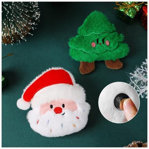 Spilla Natalizia In Peluche - Albero Di Natale, Simpatico Cartone Animato Per Borse E Vestiti - Foto 6