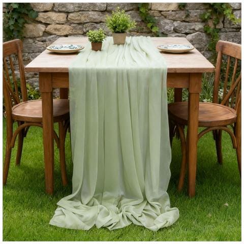 Elegante Runner Da Tavola In Poliestere Per Matrimoni, Feste E Decorazioni Per La Casa Green - Foto 4