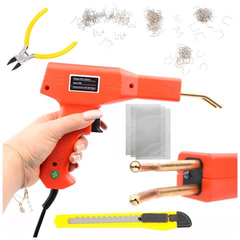 Zszywacz Per Plastica Con Valigetta E 200 Graffette - Set Completo Con 3 Reti 20x15cm Per Saldatura | Alta Resistenza E Versatilità - Foto 1