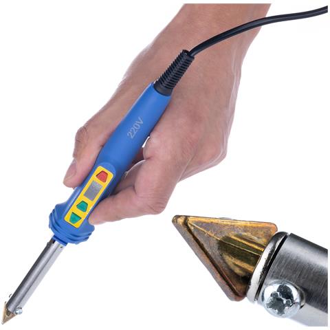 Lutatrice Per Plastica Blue Kong 120w Rbk120w - Regolazione Temperatura 200-600°c | Set Completo Con Accessori E Materiali Plastici - Foto 8