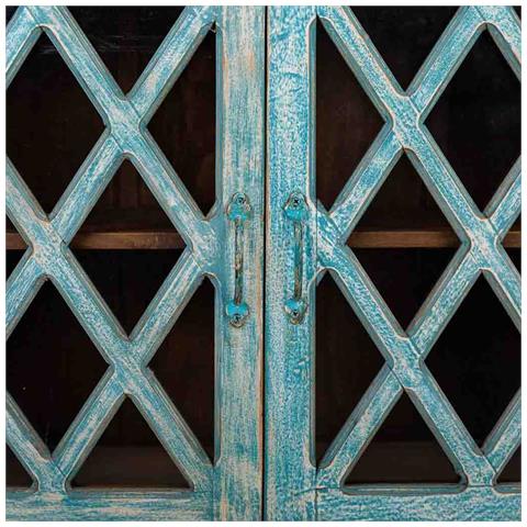 Credenza In Legno Blu 148x44x100 - Foto 7