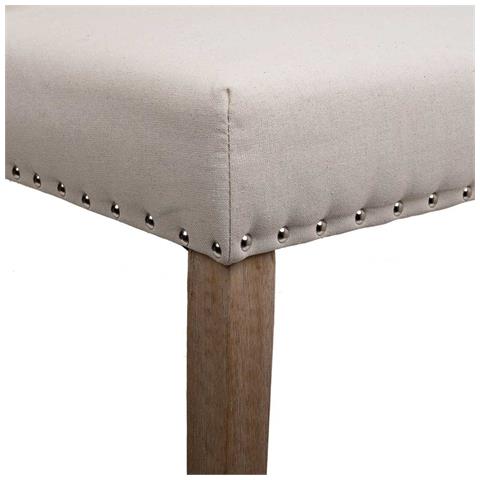 Sedia In Legno Imbottita Panna 53x53x48/102h - Foto 8