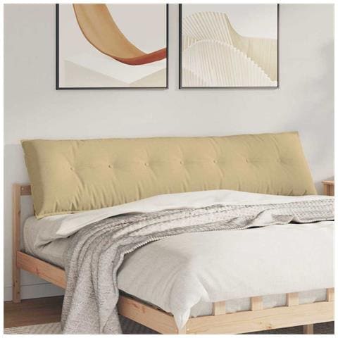 Cuscino per Schiena Grigio Verde 200 x 50 cm Tessuto in Cords - Foto 2