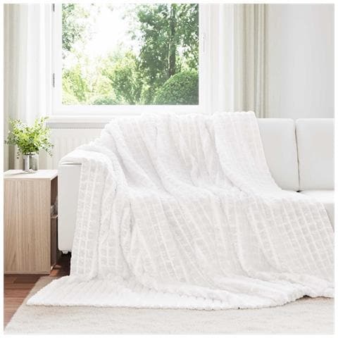 Coperta Bianco 240 x 220 cm Panno - Foto 2