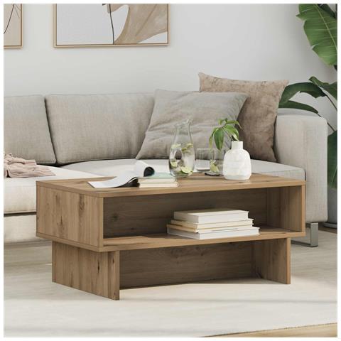 Tavolino da salotto Rovere artigianale 80 x 46 x 35 cm - Foto 2