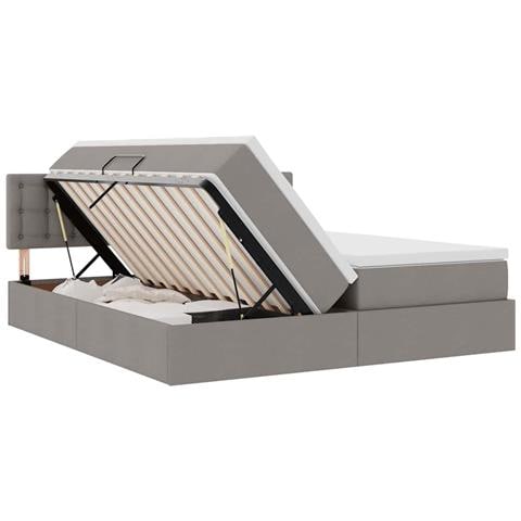 Letto con luci a strisce a LED Talpa 200 x 200 cm Tessuto - Foto 9