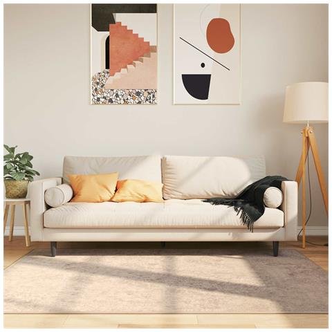 Runner Tappeto MARSA Beige 120 x 170 cm Poliestere e PVC - Foto 2