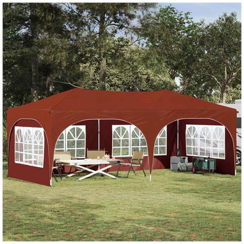 Tenda per feste a pop-up 575 x 288 x 245 cm Terracotta - Foto 2