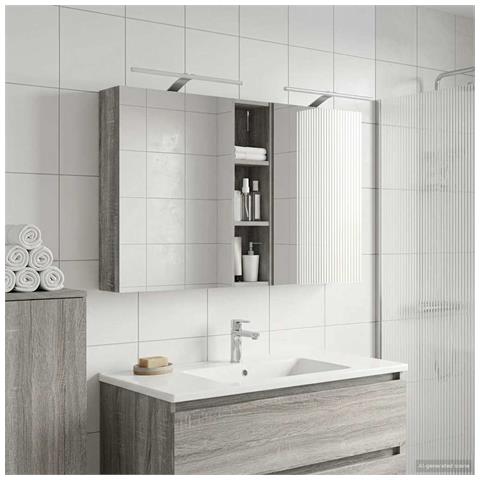 Set di Armadi da Bagno con lo scaffale 3 pcs 120 x 14,5 x 70 cm - Foto 2