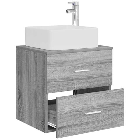 Mobile Lavabo da Parete Sonoma grigio 49,5 x 41 x 63 cm - Foto 2
