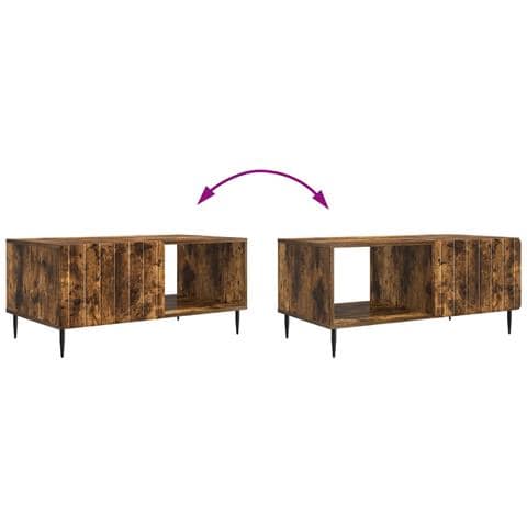 Tavolino da salotto Rovere Fumo 90 x 50 x 40 cm - Foto 9
