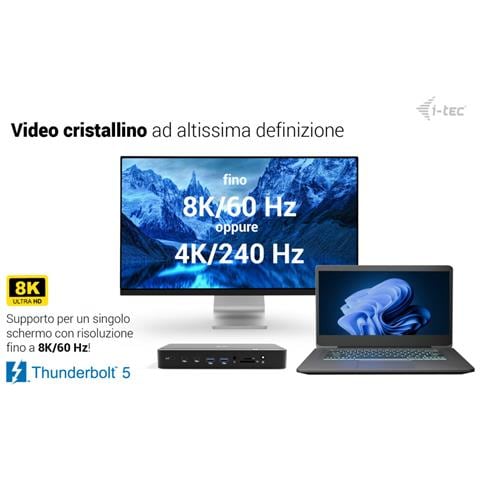 Thunderbolt 5 Triple Display Docking Station, M. 2 slot, 6x USB, 2.5GLAN + Power Delivery 140W - Foto 15