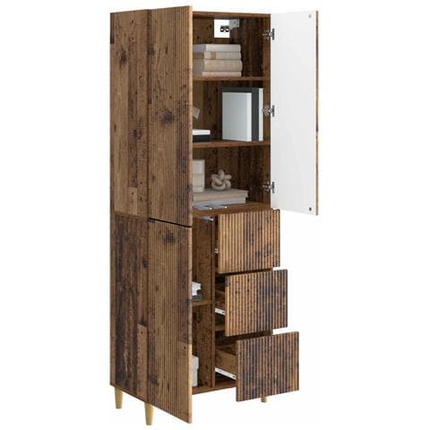 Set di armadi 2 pcs 66 x 34,5 x 90 cm Legno ingegnerizzato - Foto 2