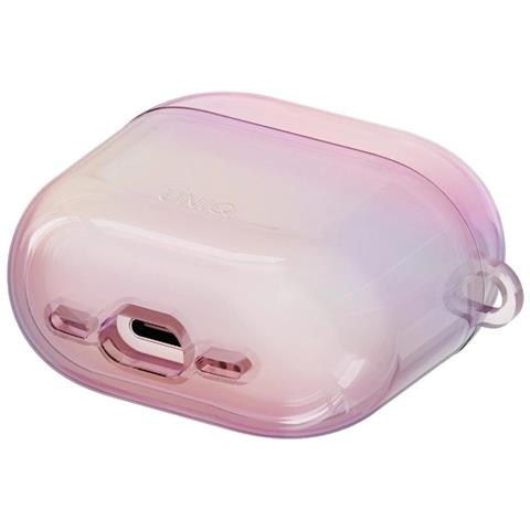 Custodia Rosa Protettiva Per Airpods 4 Con Moschettone Uniq Iridescia - Foto 3