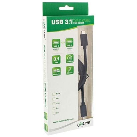 Cavo USB 3.1, Type C maschio a Type C maschio, PD2.0, Nero - 1,5m - Foto 1
