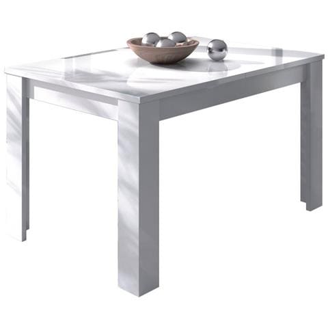 Tavolo Rettangolare Allungabile Bianco Antigraffio 004586bo - Foto 6