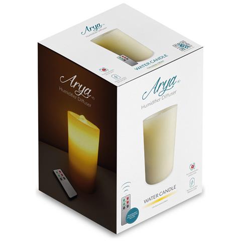 Water Candle Crema - Fontana Ad Acqua In Vera Cera Con Batteria In Litio Integrata E Telecomando Incluso - Foto 3
