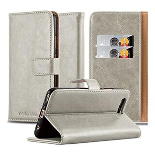 Cadorabo Custodia Libro Per Huawei P10 – Grigio/Nero, Portafoglio Con Vani Carte, Supporto E Chiusura Magnetica