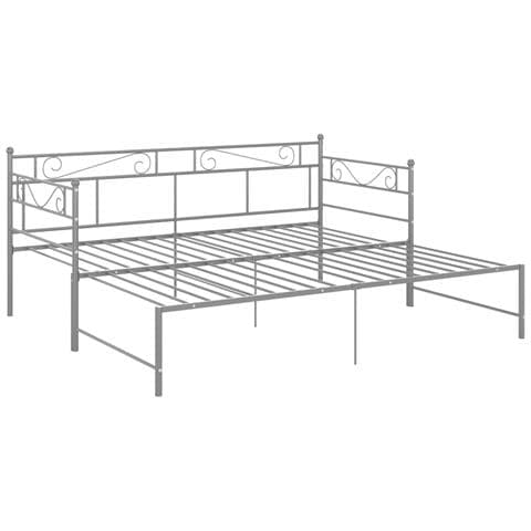 Telaio Divano Letto Estraibile Grigio In Metallo 90x200 Cm - Foto 10