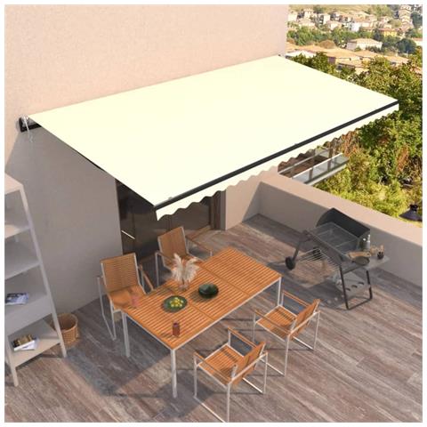 Tenda da Sole Retrattile Automatica 600x350 cm Crema - Foto 2