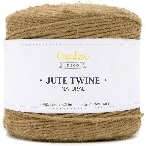 985 Piedi | 300 M Spago Iuta Agricolo Grosso Rotolo | Spessore 2-3 Mm | Corda Juta Forte Marrone Naturale | Perfetta Per Tiragraffi, Decorazione, Floristica, Artistico, Imballaggio - Foto 1