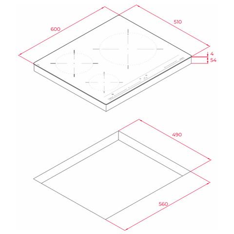 Ibc 63010 Mss Piano Cottura 5.9 Watt Touch Digitale Gas Eléctrico Nero - Foto 8